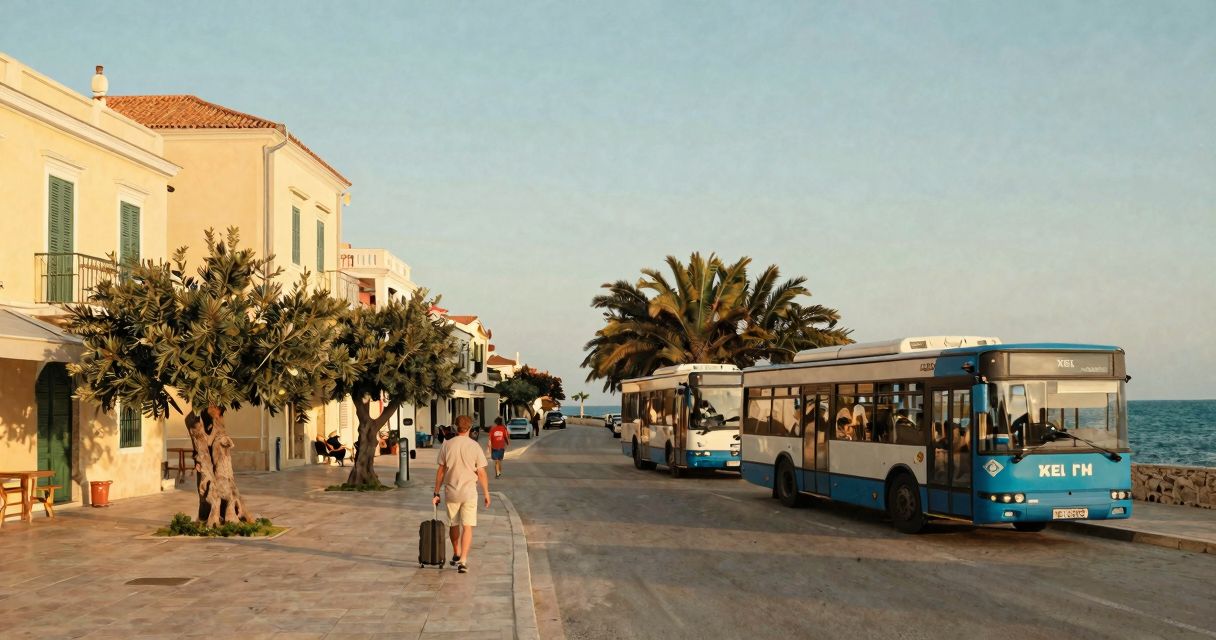 corfou sans voiture : guide bus ktel et blue buses