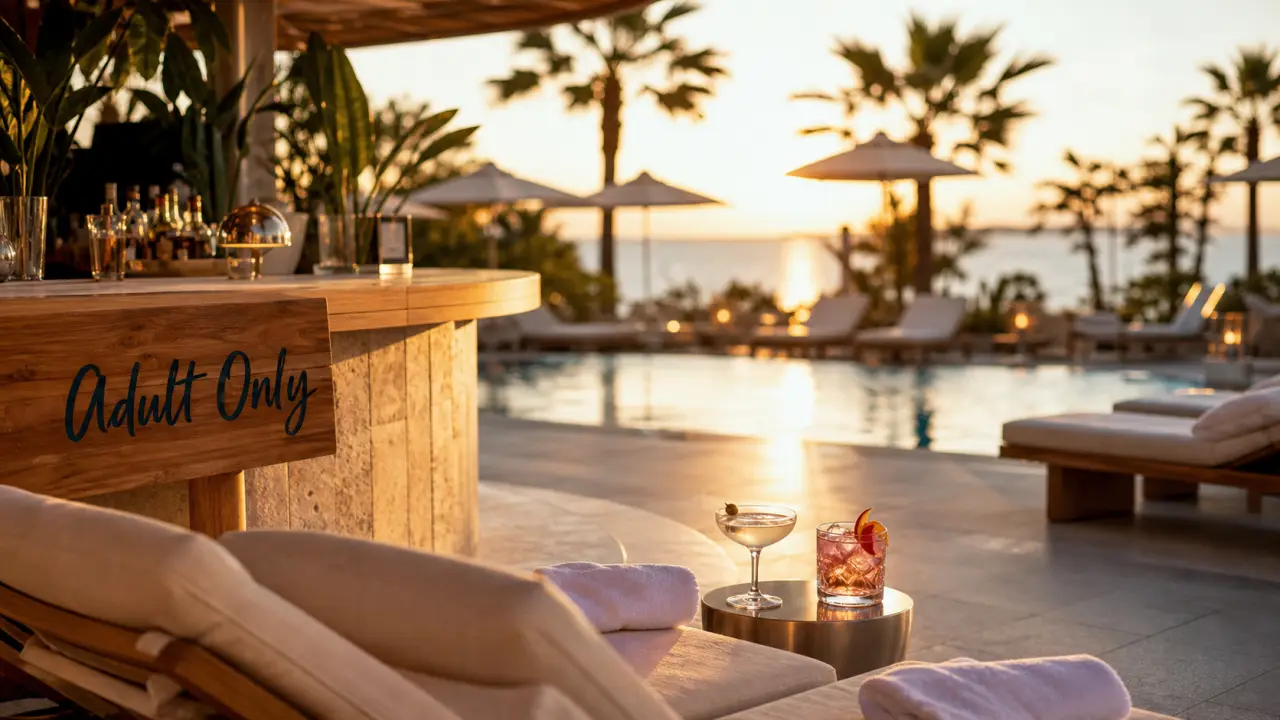 Adult only hotel : bar de piscine, calme et intimité