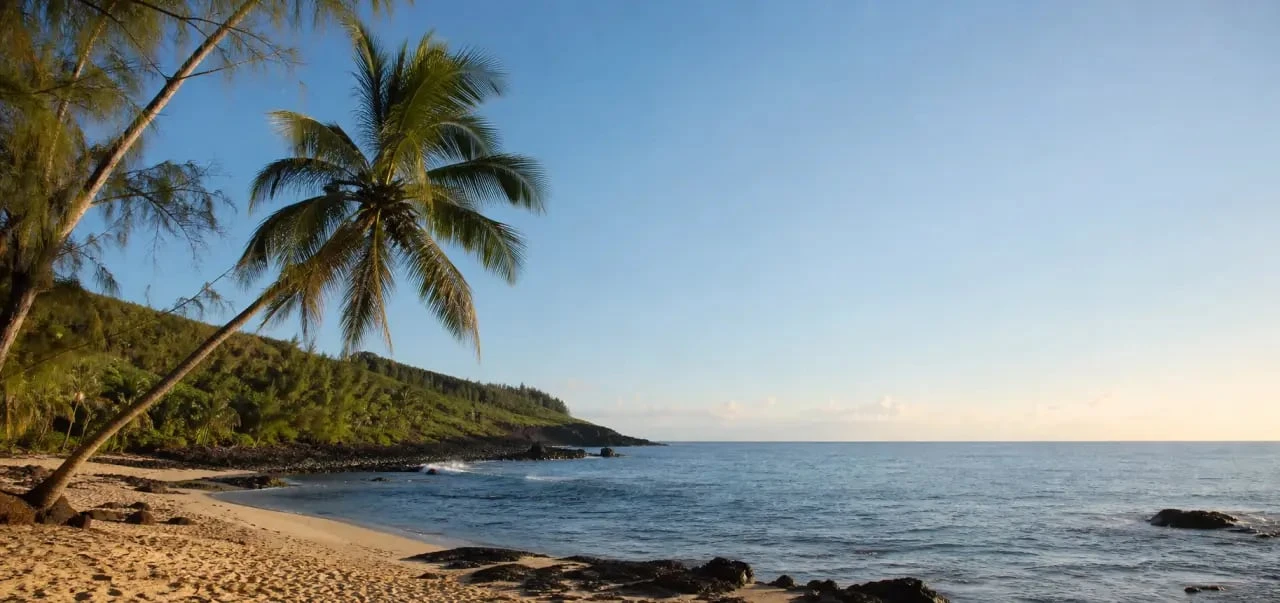 Petite Île : vue panoramique de la plage de Grande Anse à La Réunion