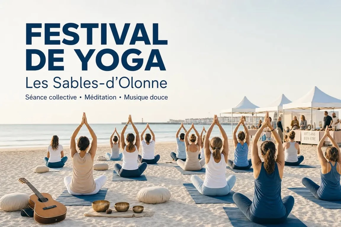 Festival Yoga du Monde aux Sables-d’Olonne, ambiance de pratique collective et de bien-être