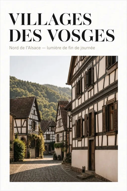 Plus beaux villages de France Vosges : village pittoresque à colombages dans les Vosges