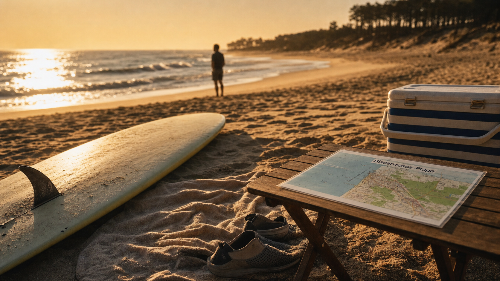 Que faire a biscarosse : surf près de l’océan à la golden hour