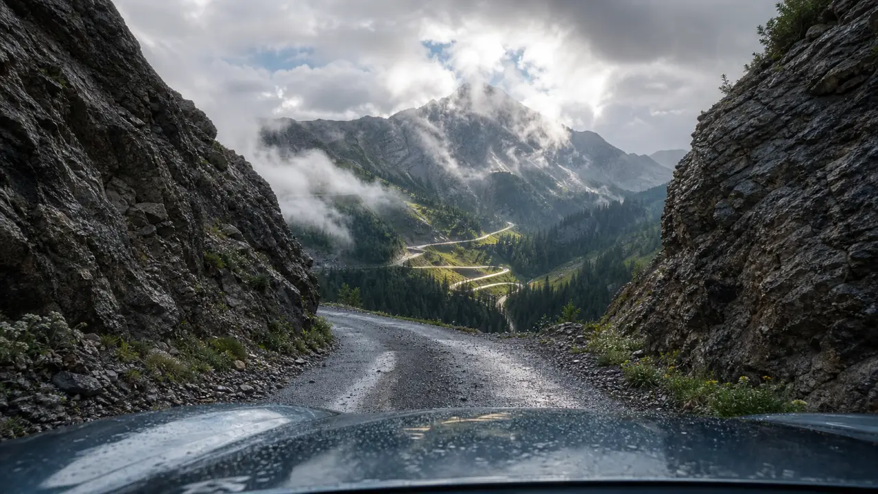 Route des grandes alpes : route de montagne entre cols et lacets