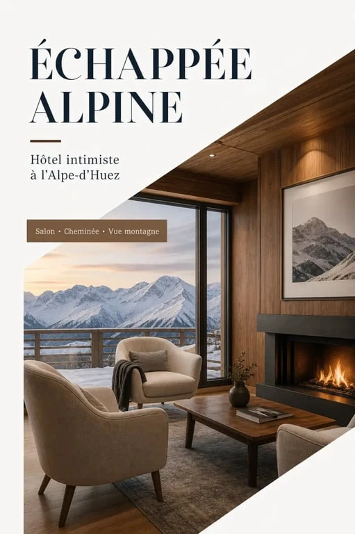 hôtels design l’Alpe-d’Huez : hôtel alpin élégant et intimiste au pied des pistes