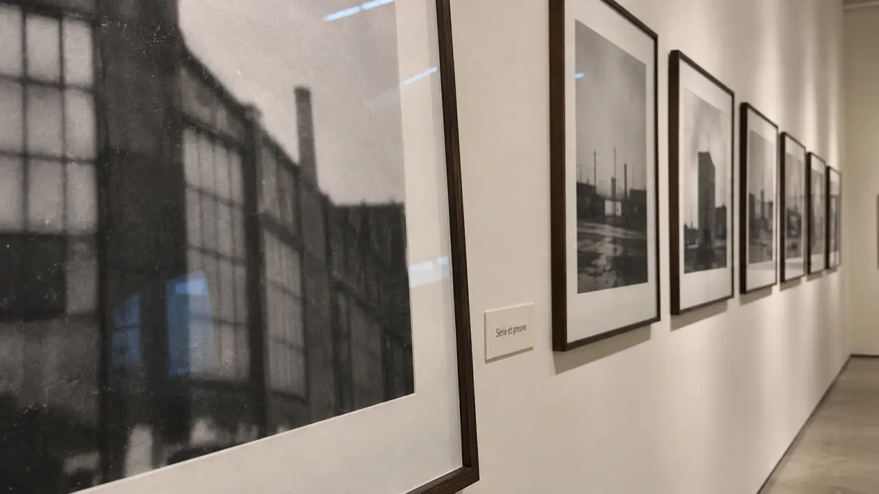 Art photographique contemporain, série de photos en galerie, tirages sur papier baryté