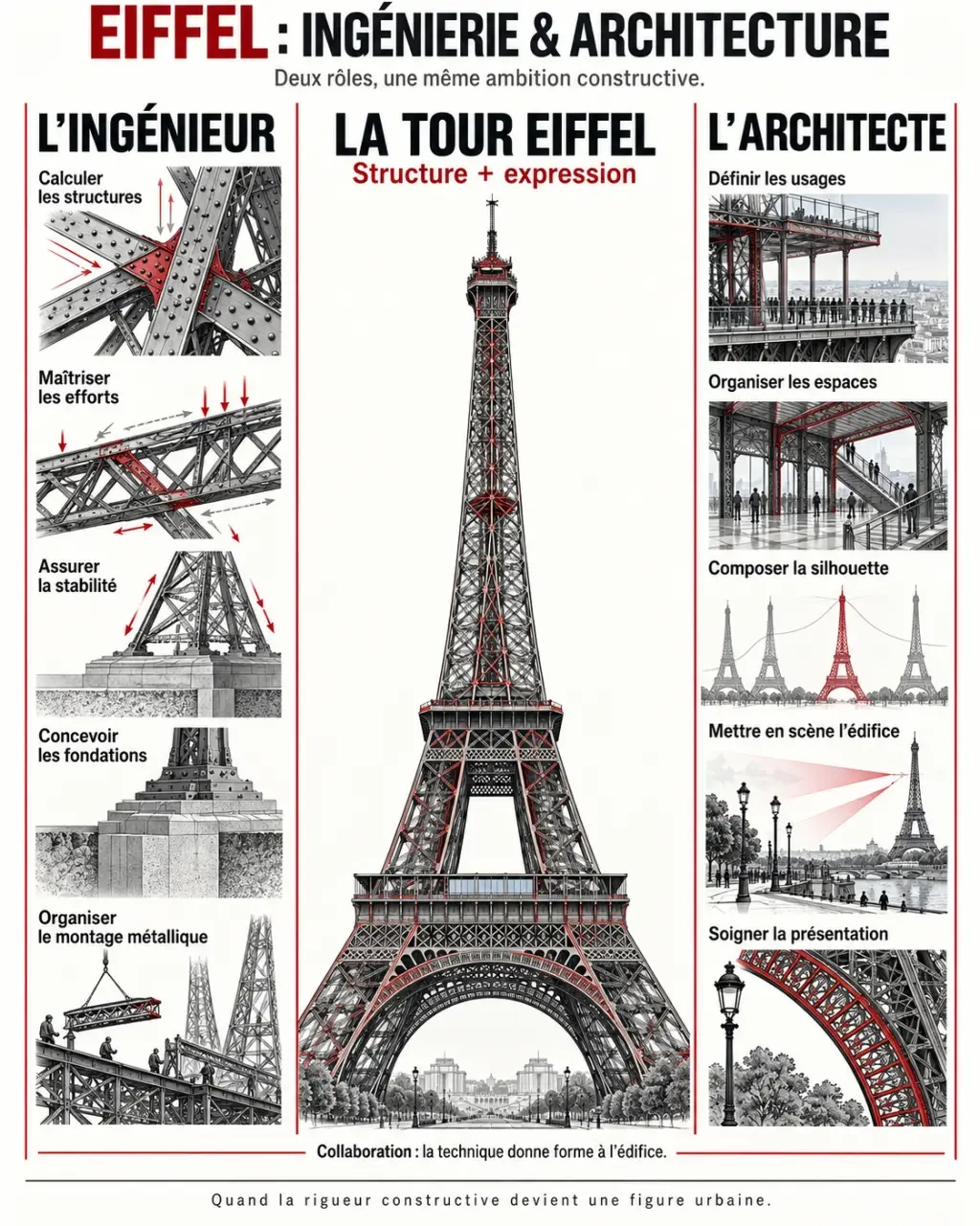 Architecture Eiffel : comparaison entre le rôle de l’ingénieur et celui de l’architecte